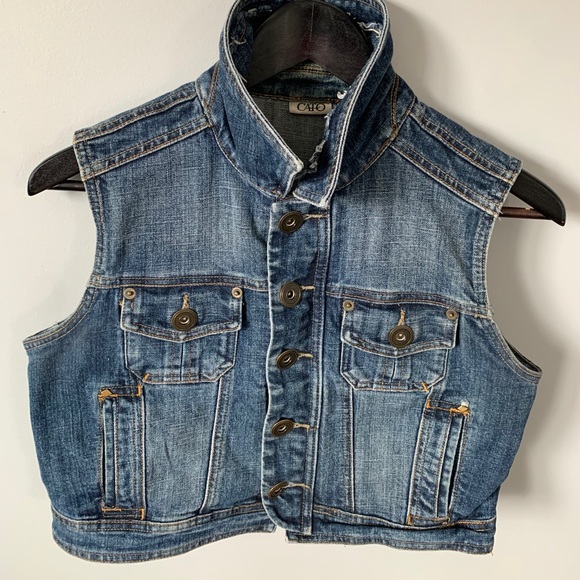 Cato Jackets & Blazers - ⭐️3 for 20⭐️Ladies Cute Cropped Denim Vest (S)